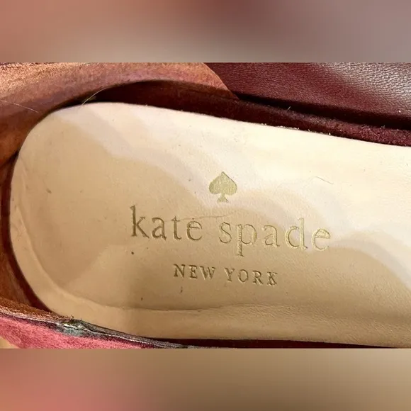 Kate Spade New York Eleni Petaled Ballet Flats in Dark Red Size 8