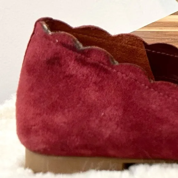 Kate Spade New York Eleni Petaled Ballet Flats in Dark Red Size 8