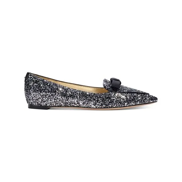 KATE SPADE NEW YORK Womens Black Poppy Pointed Toe Slip On Flats Shoes 6 B