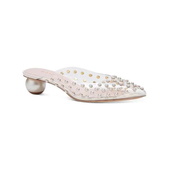 KATE SPADE NEW YORK Womens Clear Honor Pointed Toe Slip On Flats Shoes 7 B