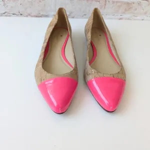 Kate Spade Pink and Tan Ballet Flats