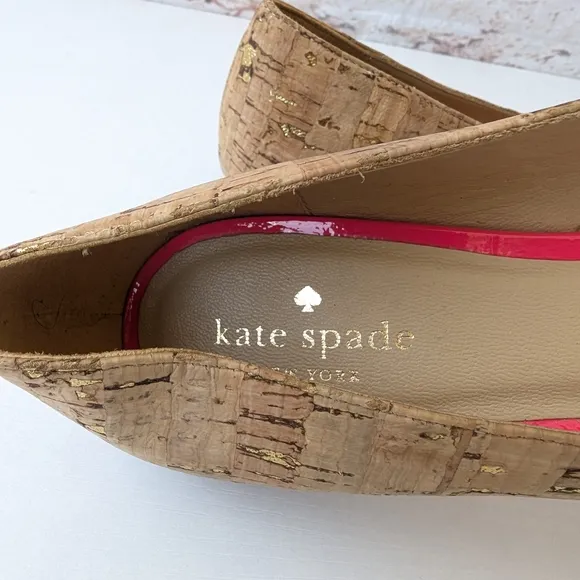 Kate Spade Pink and Tan Ballet Flats