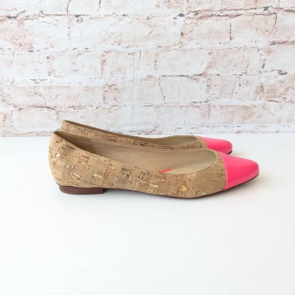 Kate Spade Pink and Tan Ballet Flats