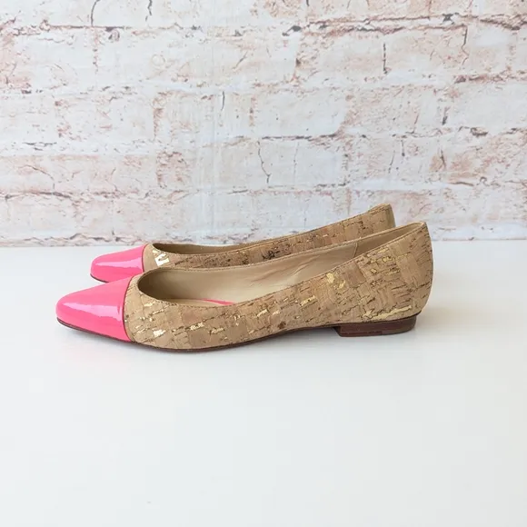 Kate Spade Pink and Tan Ballet Flats