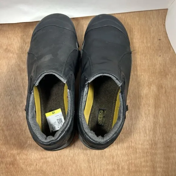 KEEN Brixen Men Size 11.5 Waterproof Slip On Insulated Shoes Black 1002268