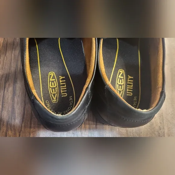 Keen Utility Black Leather Oxfords Size 10.5