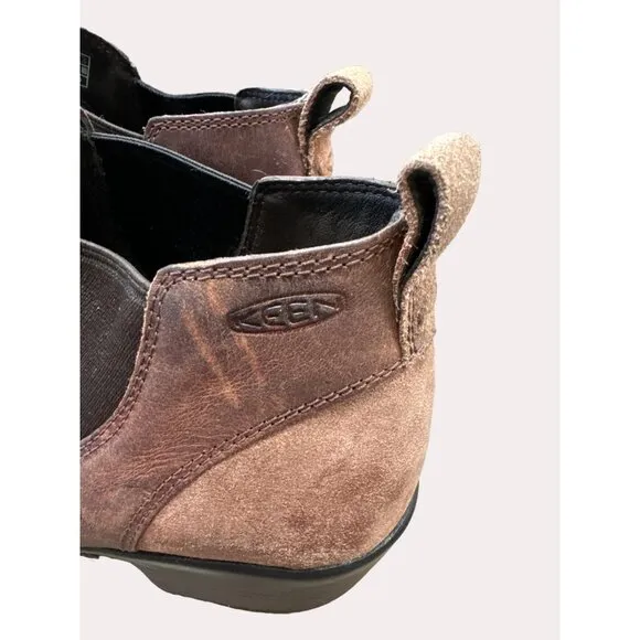 Keen women’s brown leather ankle boots shoes size 7 SKU 6174