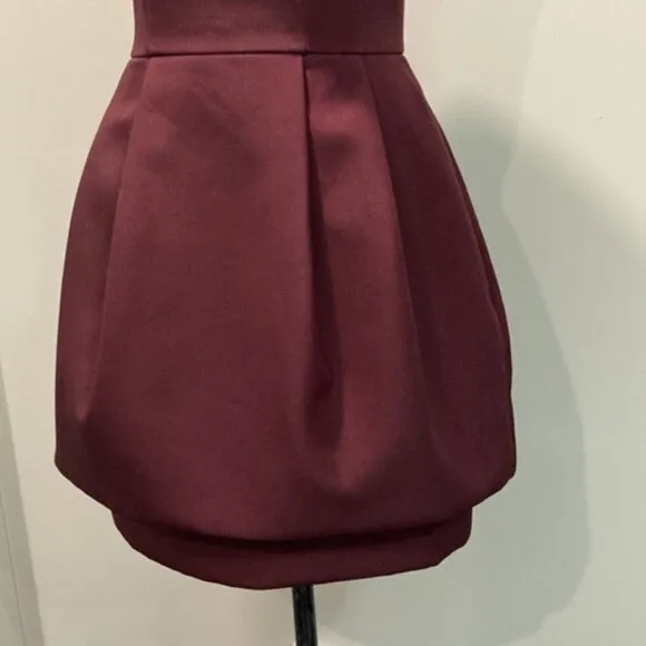 Keepsake Nicest Thing Burgundy Mini Dress