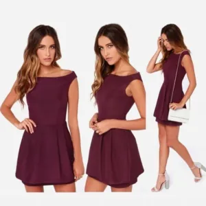 Keepsake Nicest Thing Burgundy Mini Dress