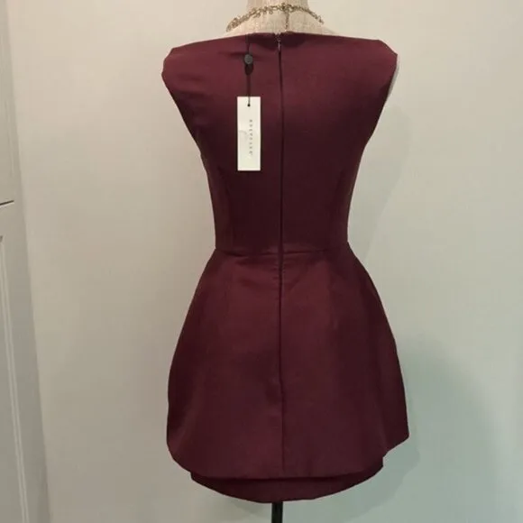 Keepsake Nicest Thing Burgundy Mini Dress