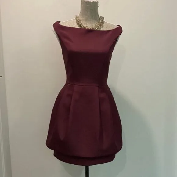 Keepsake Nicest Thing Burgundy Mini Dress