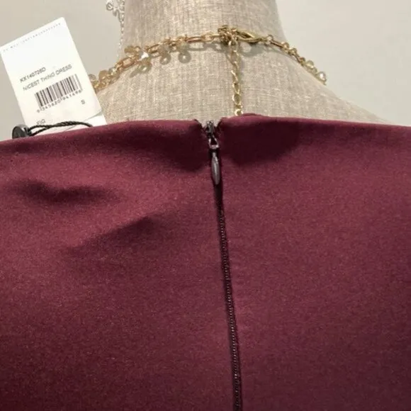 Keepsake Nicest Thing Burgundy Mini Dress