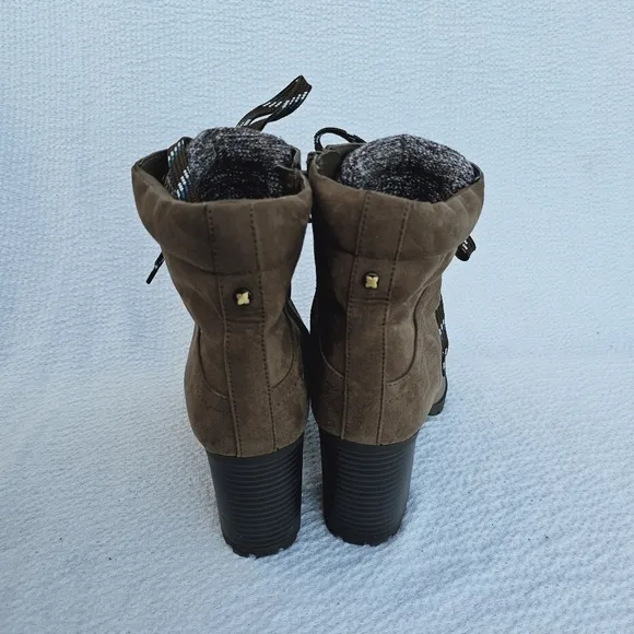 Kelly &amp; Katie Yustin Lace Up Boots Toffee Espresso Size 8.5