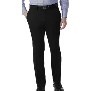 Kenneth Cole Reaction Mens Slim-Fit Stretch Dress Pants Black Size 33x30