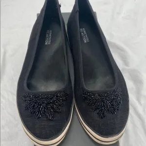 Kenneth Cole Reaction Women's Black Sparkle Slip-On Flats