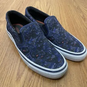 KENZO blue tiger canvas slip on sneaker shoes size 37