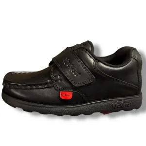 Kickers Infants Fragma Strap Black Leather School Uniform Closure Sz 29 US 12