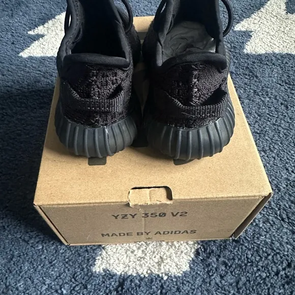 Kids Adidas Yeezy Boost 350 V2 Black Shoes