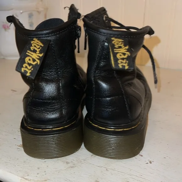 Kids Dr Martens black side zip boots size 12
