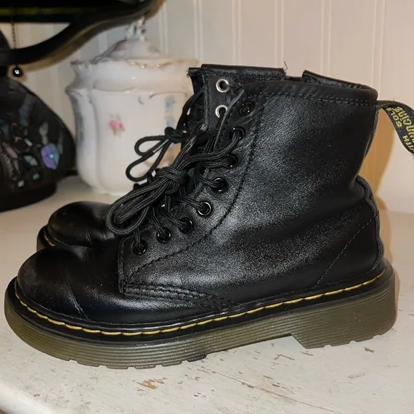 Kids Dr Martens black side zip boots size 12