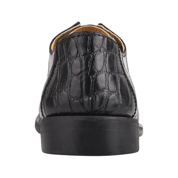 Kid's White Lace-Up Dress Shoes