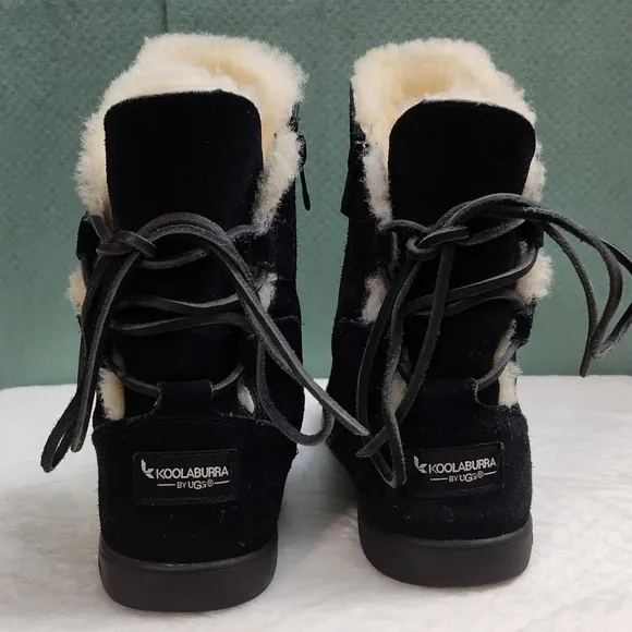 Koolaburra by Ugg Shazi Short Black Winter Boots Size 6