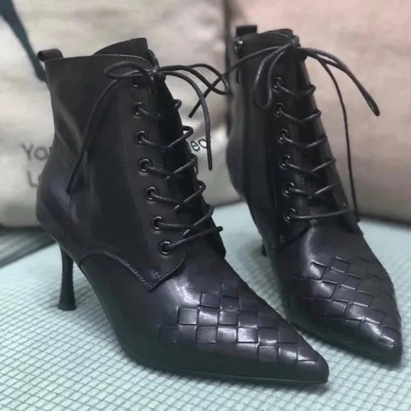 Korean Designer Real Leather BV-style Boots