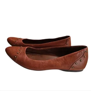 Kork-Ease Size 10 Brown Studded Women's Flats Preppy Classic Western Academic
