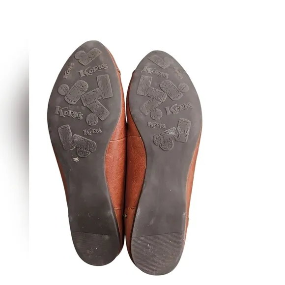 Kork-Ease Size 10 Brown Studded Women's Flats Preppy Classic Western Academic