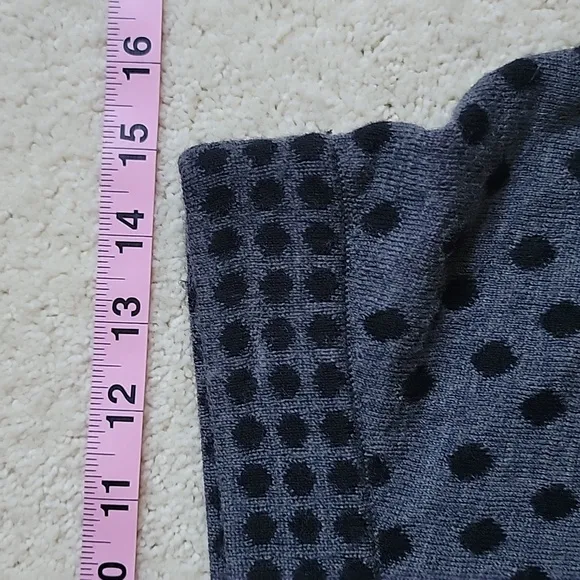 KRIMSON KLOVER Merino Wool Polka Dot Skirt Pocket Black &amp; Gray M