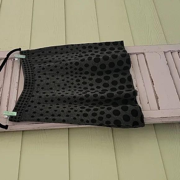KRIMSON KLOVER Merino Wool Polka Dot Skirt Pocket Black &amp; Gray M