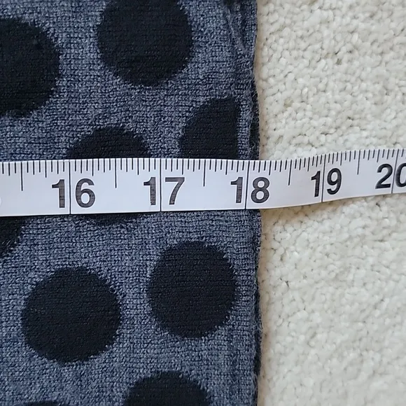 KRIMSON KLOVER Merino Wool Polka Dot Skirt Pocket Black &amp; Gray M