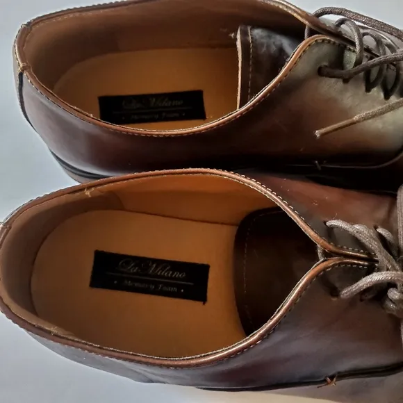 La Milano Elegant Brown Leather Men's Shoes Size 14