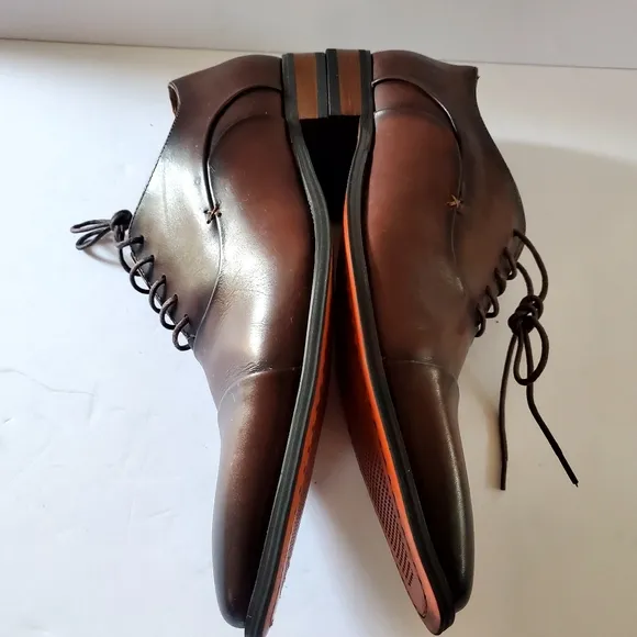 La Milano Elegant Brown Leather Men's Shoes Size 14