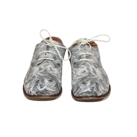Ladies Maison Martin Margiela MM6 Round Toe Oxfords 38 / 7.5 Gray Swirl Shoes