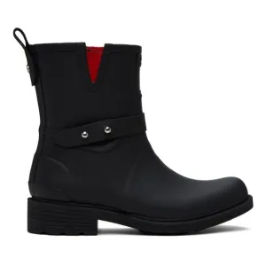 Ladies RAG &amp; BONE Black Moto Rain Boots size 38EU 8 US