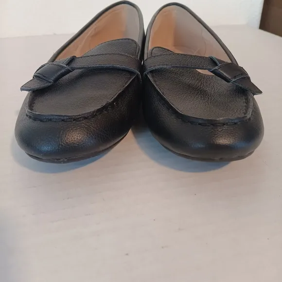 Land's End Comfort Slip On Shoes Loafer Flats Black US Size 9D Wide