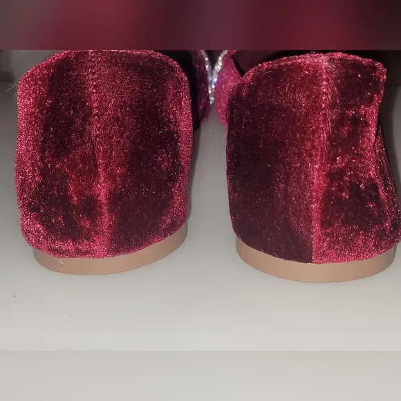 Lane Bryant Dream Cloud Bow Velvet Ballet Flats