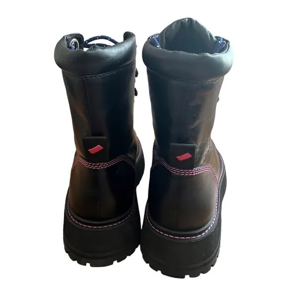 Larroude Jordan Low Leather Combat Boots Size 10