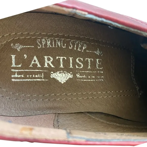 L'ATISTE Bardot Round Toe Ankle Oxford Derby Shoes Two-Tone Leather Heeled Boots
