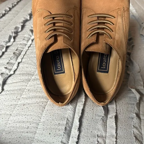 LAURA SCOTT BROWN SUEDE SHOES SIZE 5.5