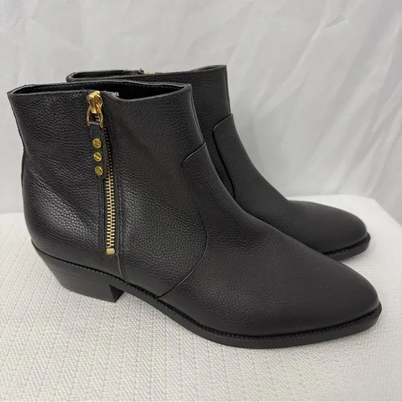 Lauren Ralph Lauren Black Leather Ankle Boots