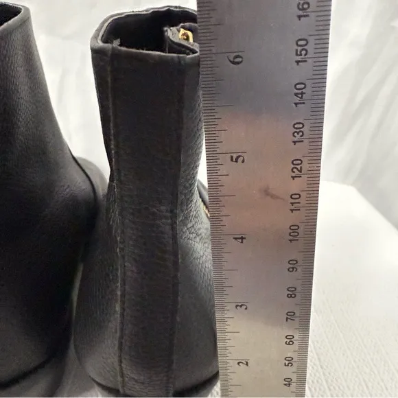 Lauren Ralph Lauren Black Leather Ankle Boots