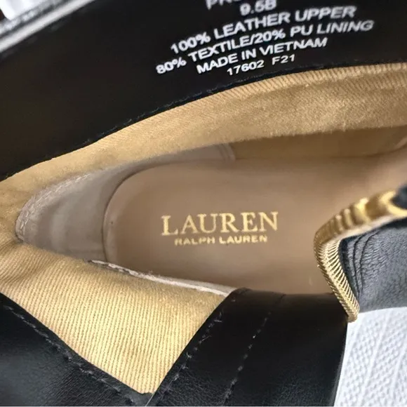 Lauren Ralph Lauren Black Leather Ankle Boots