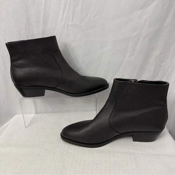Lauren Ralph Lauren Black Leather Ankle Boots