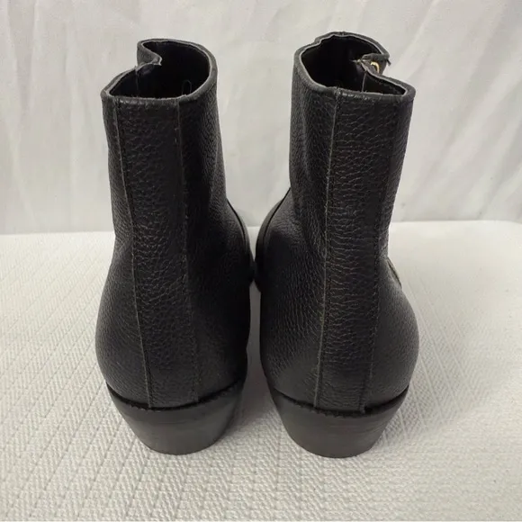 Lauren Ralph Lauren Black Leather Ankle Boots