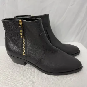 Lauren Ralph Lauren Black Leather Ankle Boots