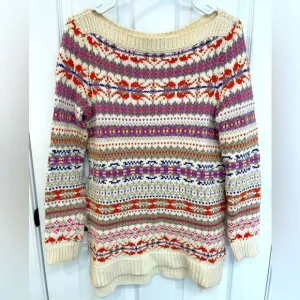 LAUREN Ralph Lauren Fair Isle Southwest Aztec Tunic Sweater Women’s Size M
