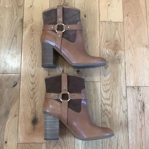 Lauren Ralph Lauren camel/brown leather Dylan boots Size 5.5