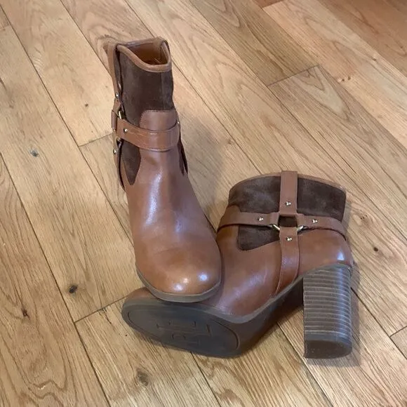 Lauren Ralph Lauren camel/brown leather Dylan boots Size 5.5